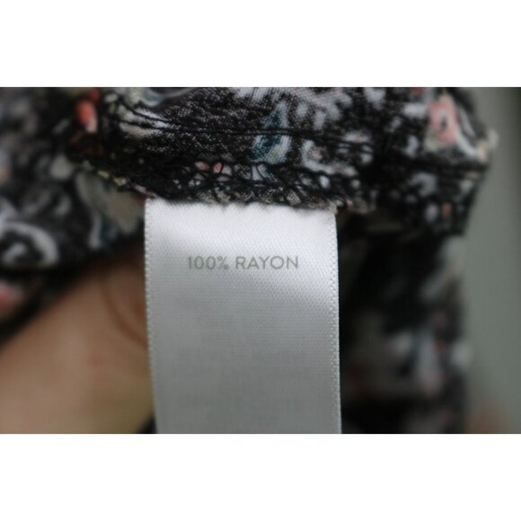 J. Jill Long Sleeve Button Down Tunic Top-Size Small/Petite-Brown Orange Paisley - Picture 4 of 7